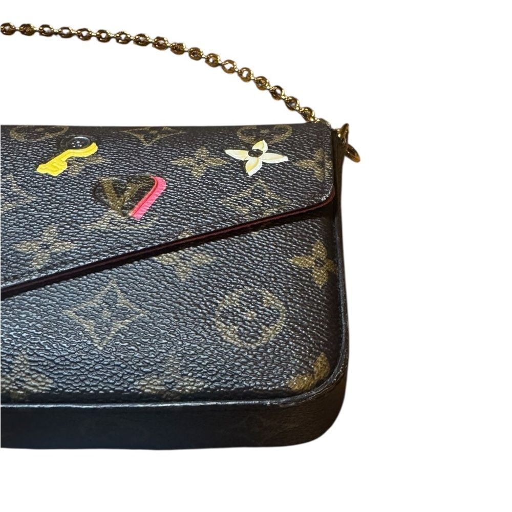 LOUIS VUITTON Limited Edition LV Love Lock Pochette Felicie Clutch Wallet WOC - Picture 7 of 12